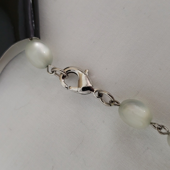 Tassle Bead Necklace NWT Safford Brand for Cracker Barrel Mint and Silver - Picture 6 of 9